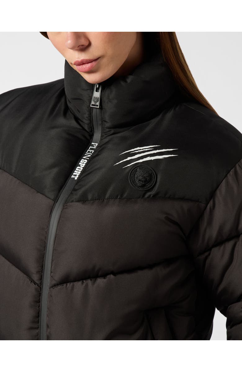 PLEIN SPORT Logo Puffer Jacket Women, Alternate, color, Black