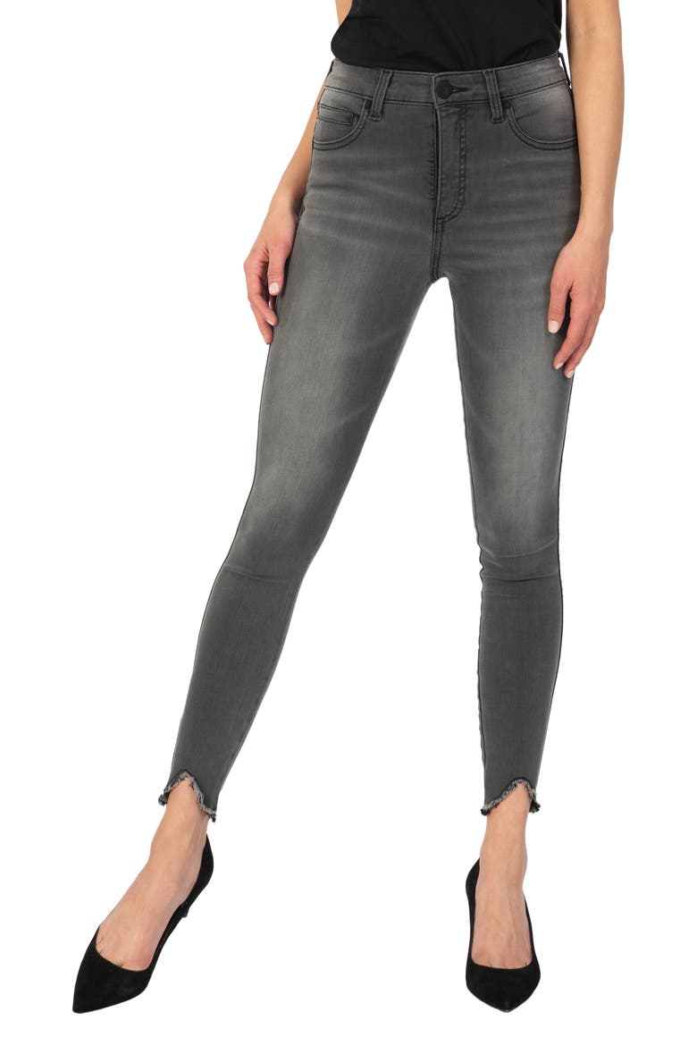 Connie Fab Ab High Waist Ankle Skinny Jeans, Main, color, ENTICING WITH GREY