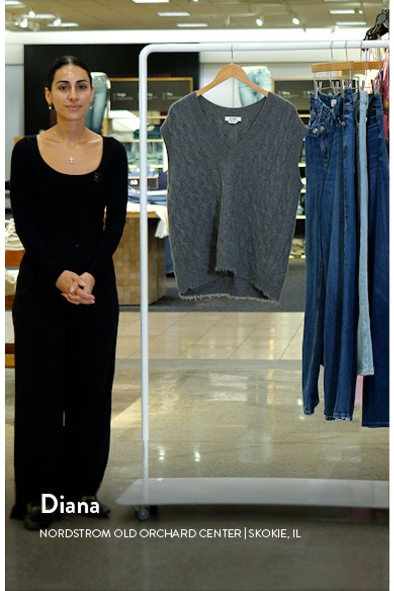 Cable V-Neck Cashmere Sweater Vest video