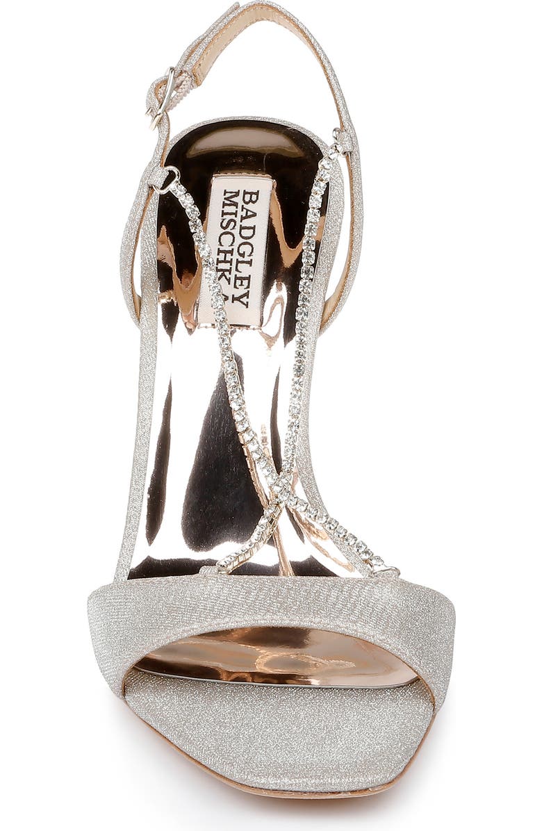 Badgley Mischka Collection Neville Jeweled Strap Sandal, Alternate, color, Champagne