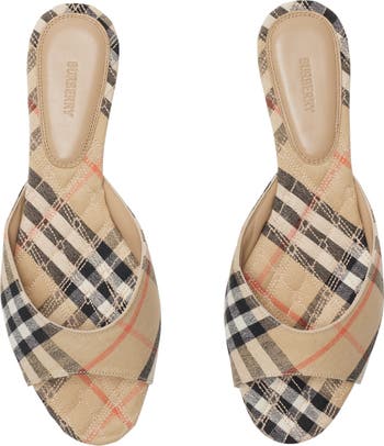 Burberry Check Mews Slides | Nordstrom