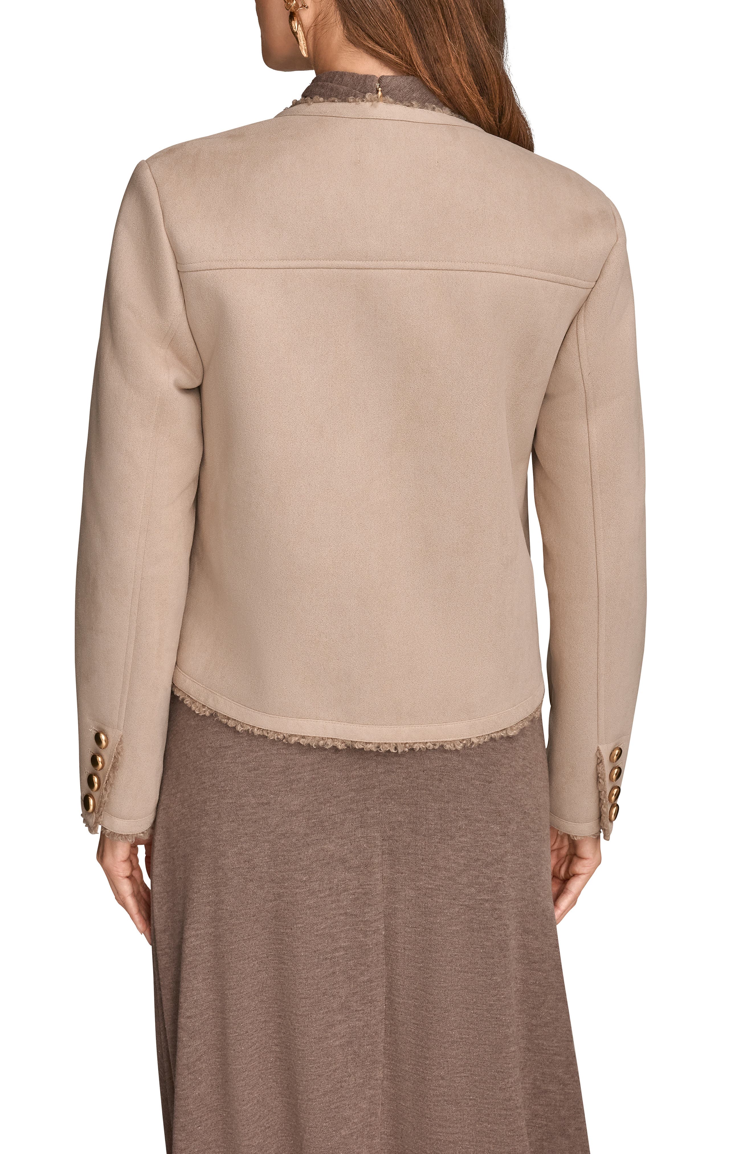 Boxy Faux Shearling Lined Coat - image 2