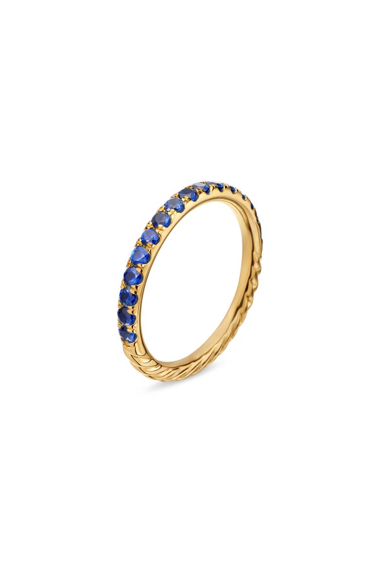 Cable Collectibles® Stackable Ring, 2mm, Alternate, color, BLUE SAPPHIRE