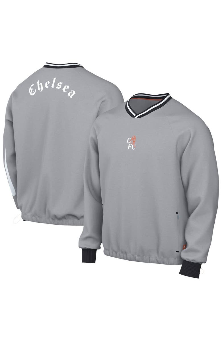 Nike Men's Nike Gray Chelsea 2025/26 Academy Shell Pullover, Main, color, Gray