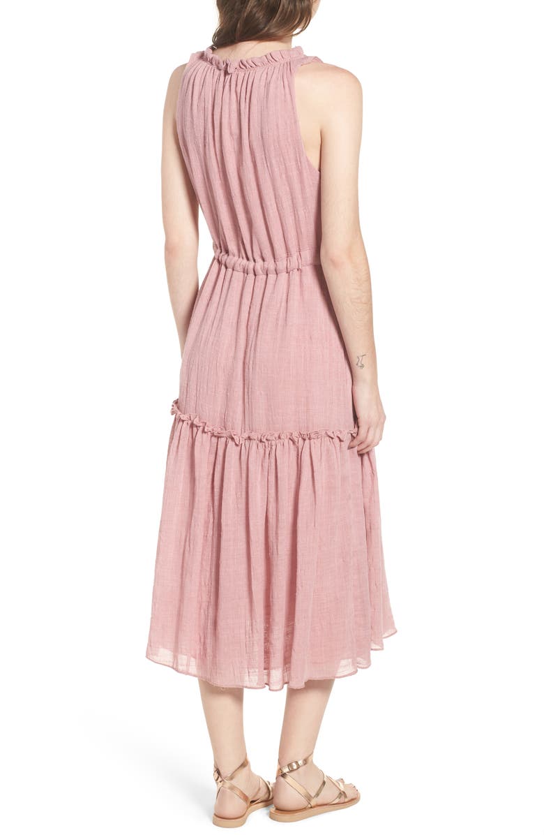 MISA Los Angeles Nicolleta Tie Waist Midi Dress, Alternate, color, 