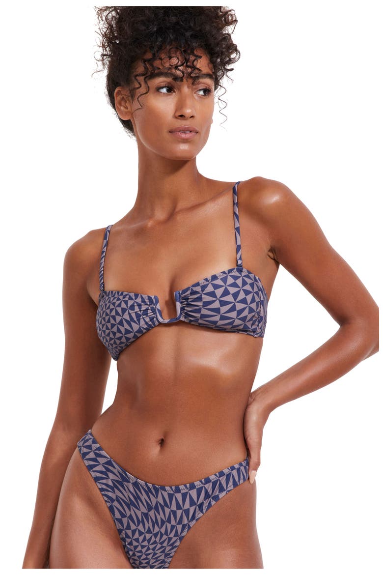 Midnight Magic Bandeau Wire Swim Top, Alternate, color, MULTI