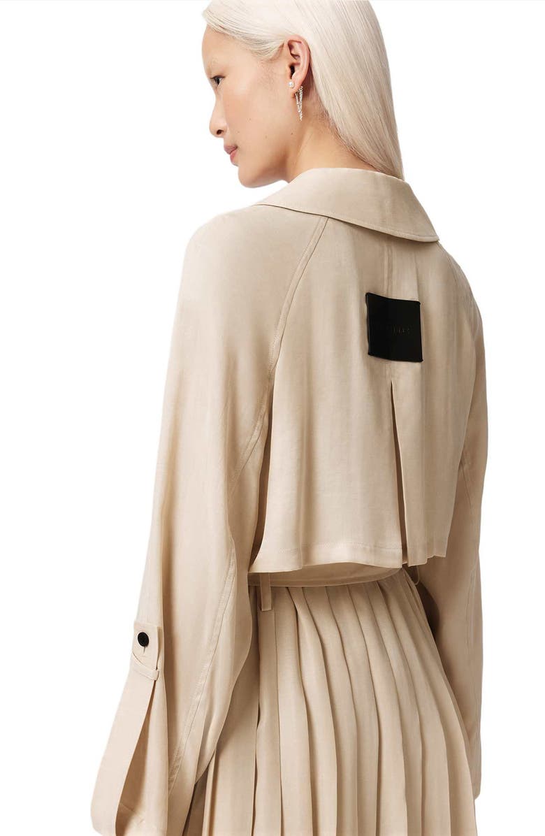 AllSaints Lizie Trench Coat, Alternate, color, Parchment White