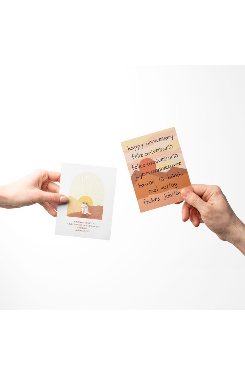 Ramus & Co Wedding Greeting Card Pack (3ct) "Happy Anniversary, Honey, Sunset Walk", Alternate, color, Multi-Pack