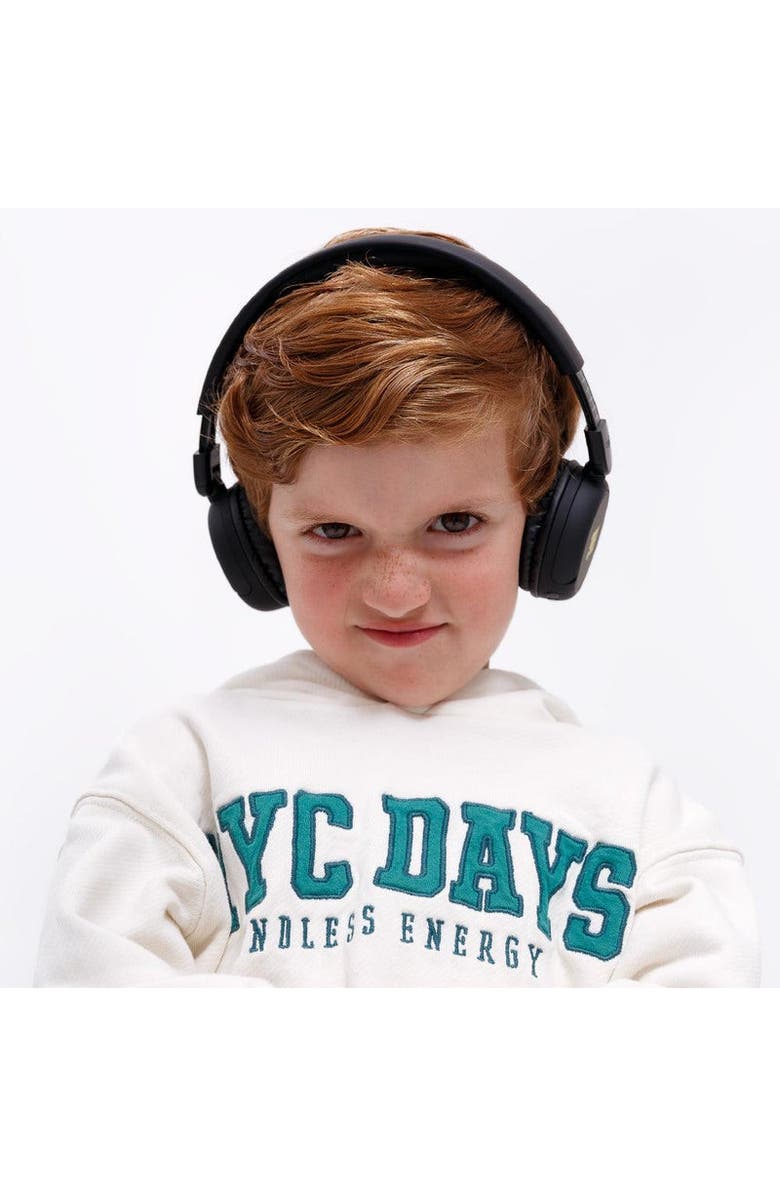 Cubitt Bluetooth Headphones for Kids, Wireless , with Premium Sound Quality, Built In Microphone, 24 hours Playtime, Study Mode and Deep Bass, AUX Cord, Alternate, color, Black