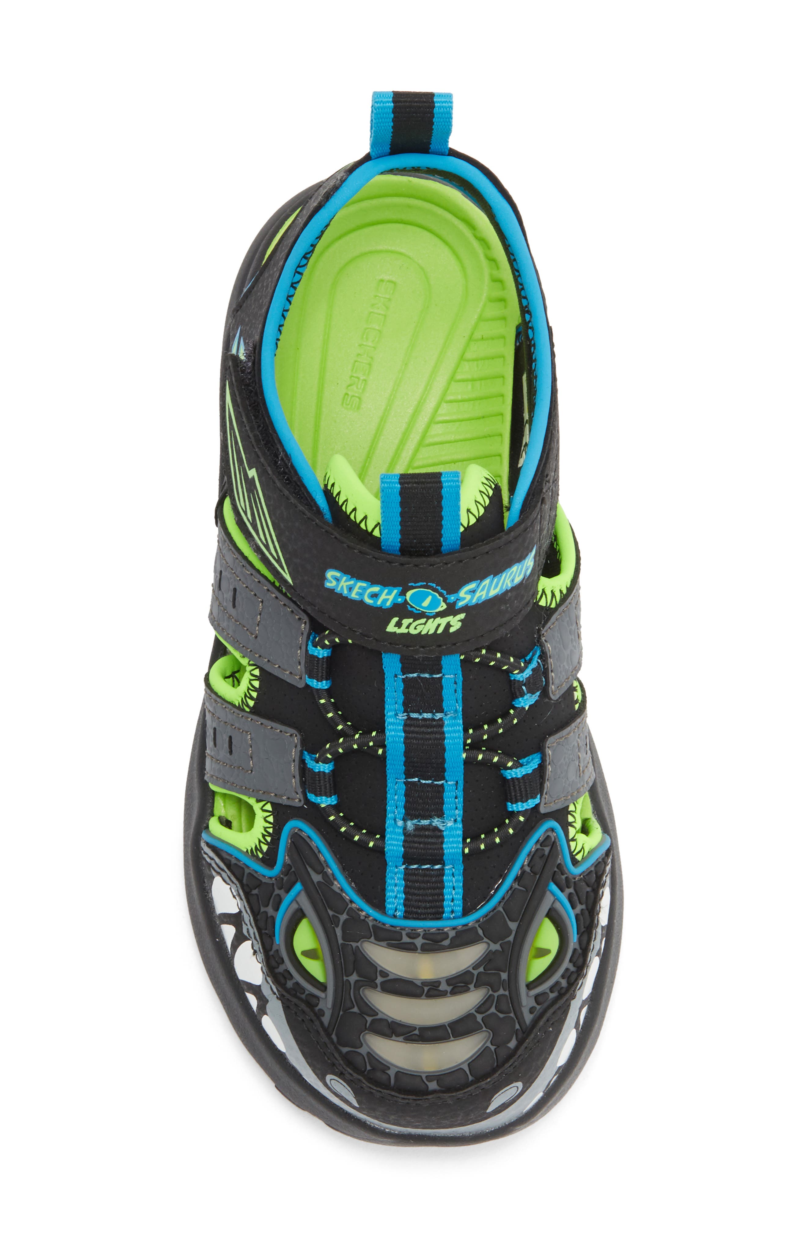 SKECHERS Kids' Skech-O-Saurus 2.0 Light-Up Sandal, Alternate, color, Black Multi