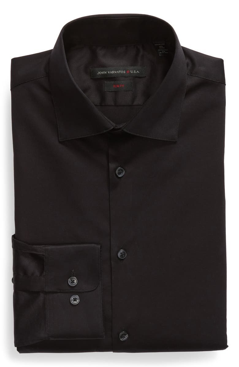 John Varvatos Star USA Slim Fit Stretch Solid Dress Shirt, Alternate, color, 