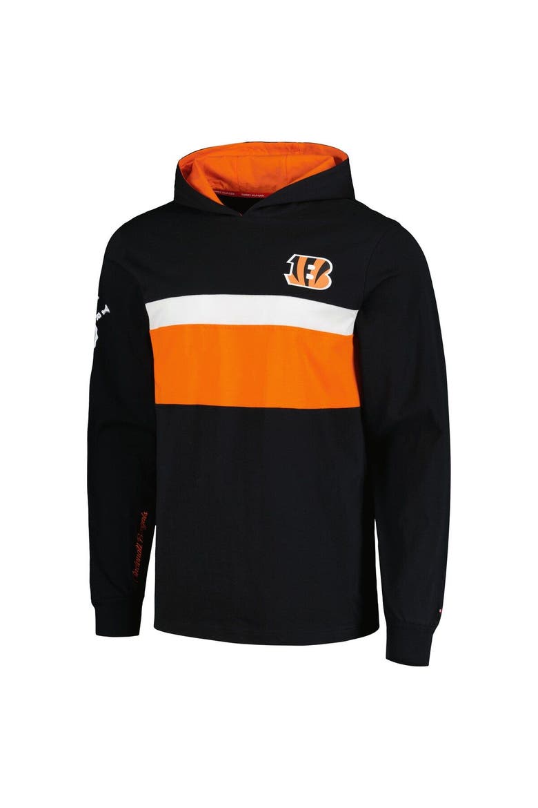 Men's Tommy Hilfiger  Black Cincinnati Bengals Morgan Long Sleeve Hoodie T-Shirt, Alternate, color, Black