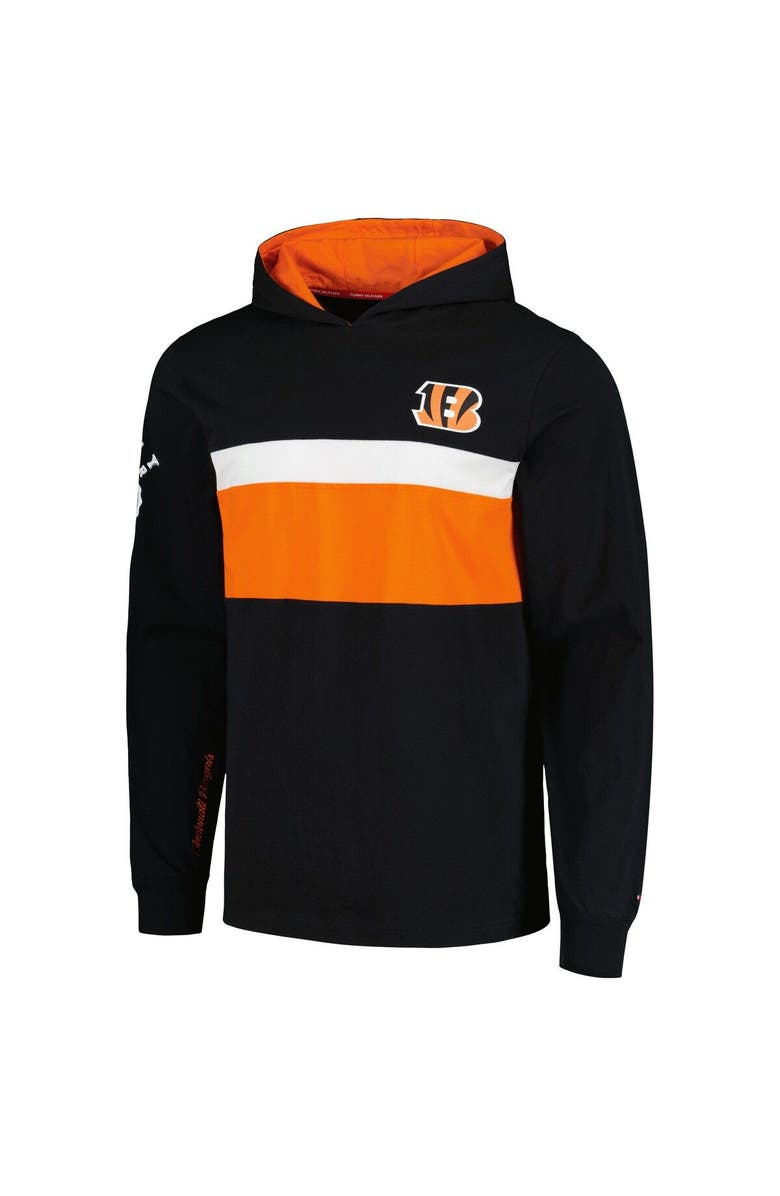 Tommy Hilfiger Men's Tommy Hilfiger Black Cincinnati Bengals Morgan Long Sleeve Hoodie T-Shirt, Alternate, color, Black