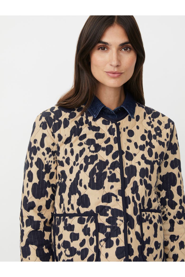 Javira Long Sleeve Animal Print Jacket, Alternate, color, Oxford Tan
