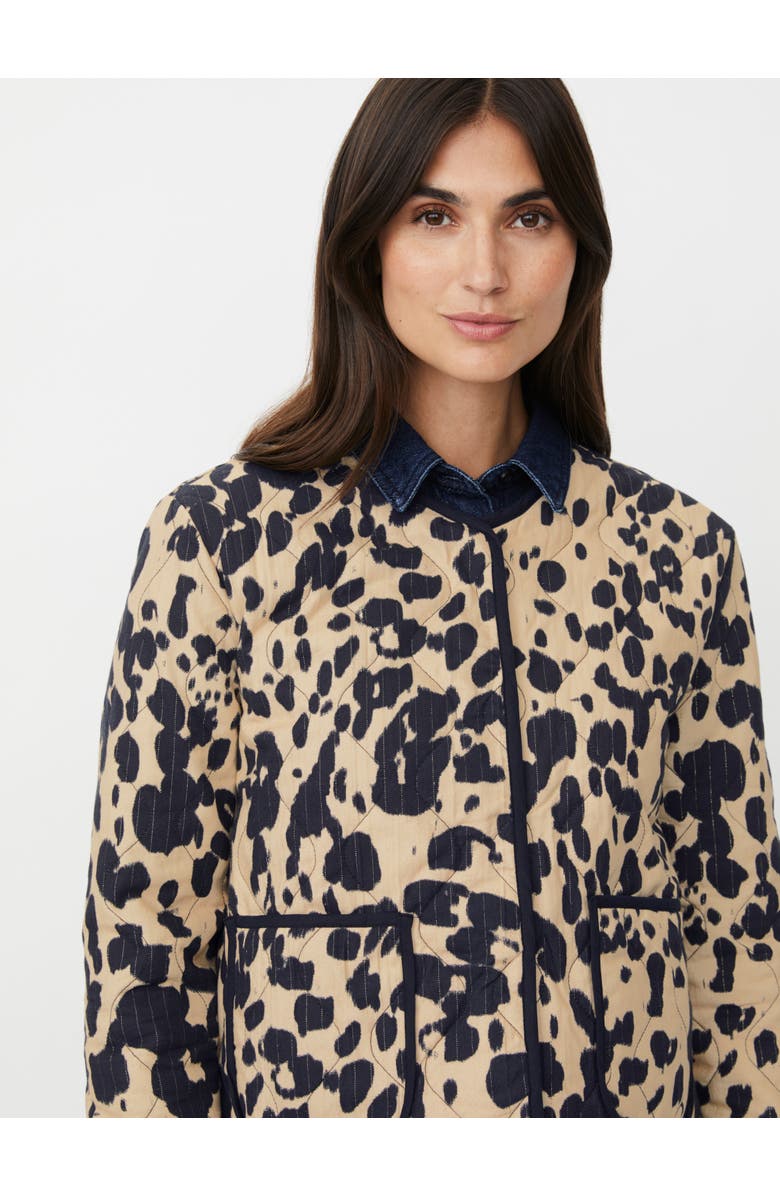 Masai Copenhagen Javira Long Sleeve Animal Print Jacket, Alternate, color, Oxford Tan