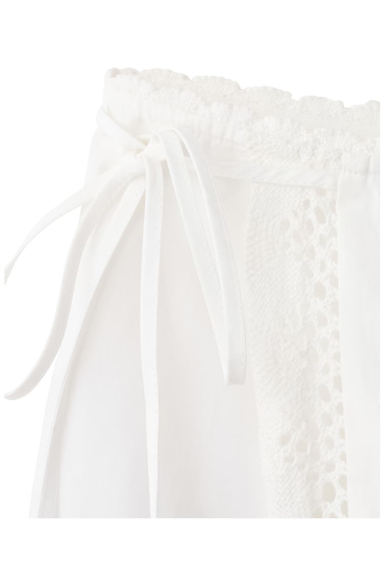 Openwork Embroidered Cotton Miniskirt, Alternate, color, WHITE