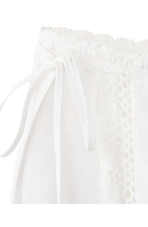 Mango Openwork Embroidered Cotton Miniskirt In Multi