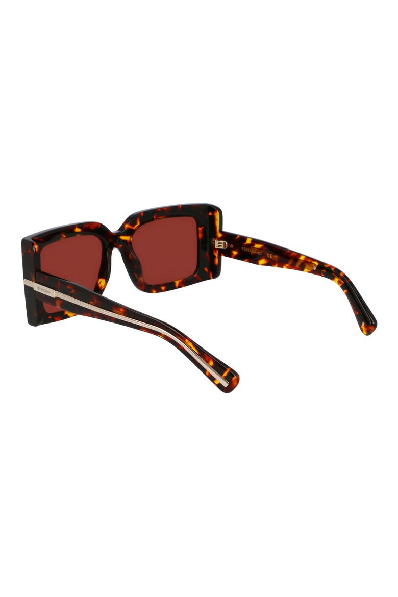 Prisma 55mm Modified Rectangular Sunglasses, Alternate, color, DARK TORTOISE