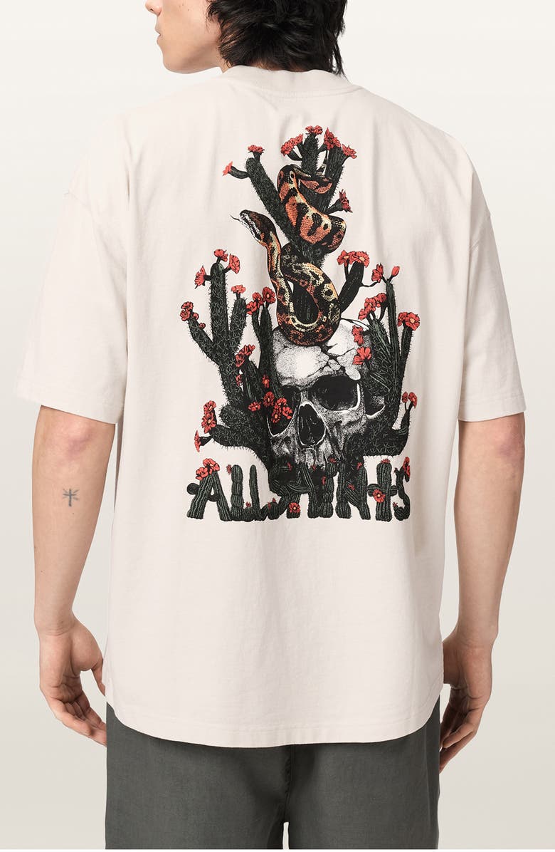 AllSaints Solmar Graphic Cotton T-Shirt, Alternate, color, Dusk White