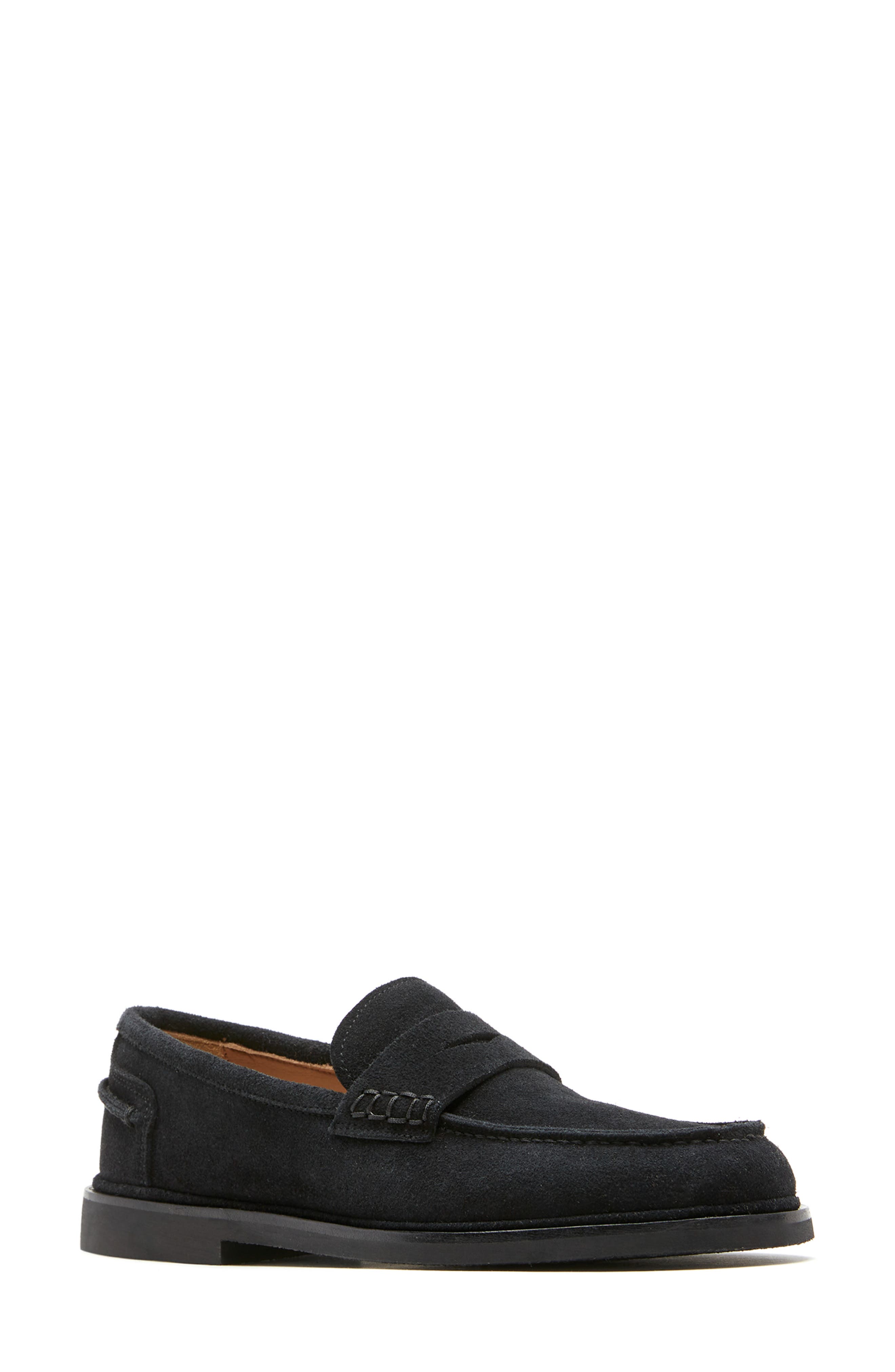 Magnetic City Dry™ Genuine Shearling Loafer, Main, color, BLACK SUEDE