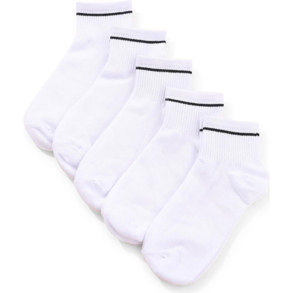 Stems 5-Pack Sport Ankle Socks in White  product