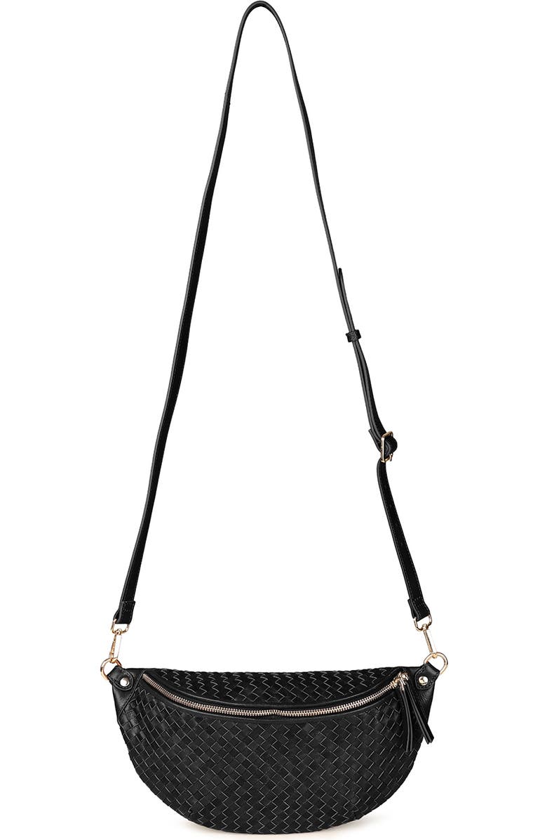 Rafe New York Alex Sling Crossbody, Alternate, color, Black