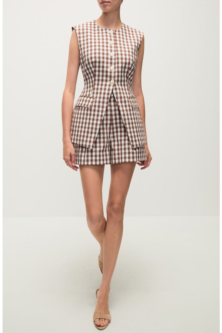 veronica beard brown gingham dress Veronica Beard mackey Gingham dress by Veronica Beard