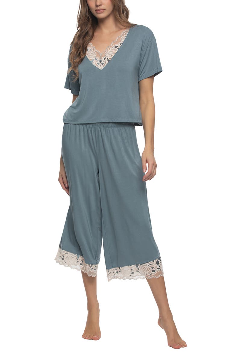 Amelie Crop Pajamas, Main, color, STORMY BLUE