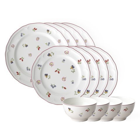 Petite Fleur 12 Piece Set Dinnerware Set for 4