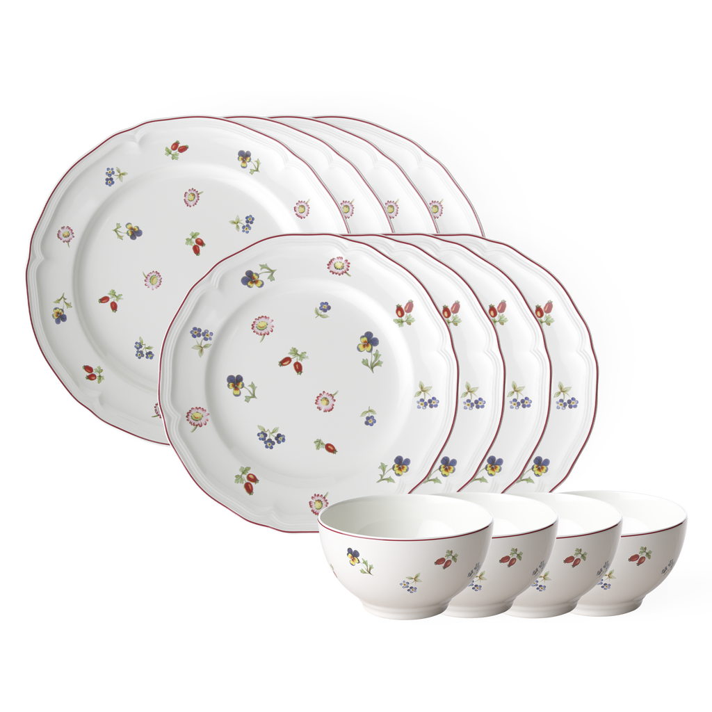 Villeroy & Boch Petite Fleur 12 Piece Set Dinnerware Set For 4