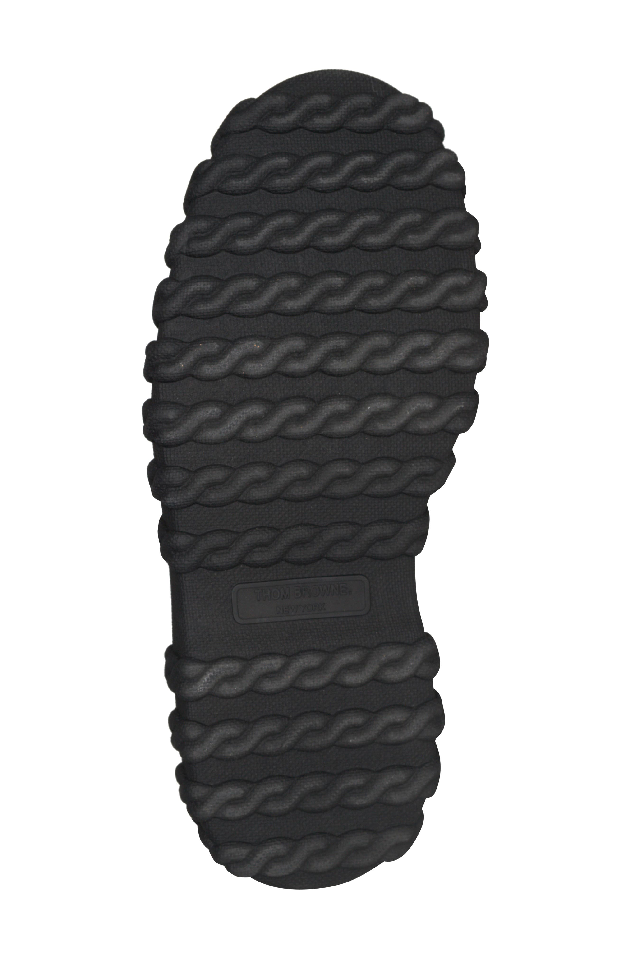 Thom Browne Brogued Chelsea Duck Boot, Alternate, color, Black