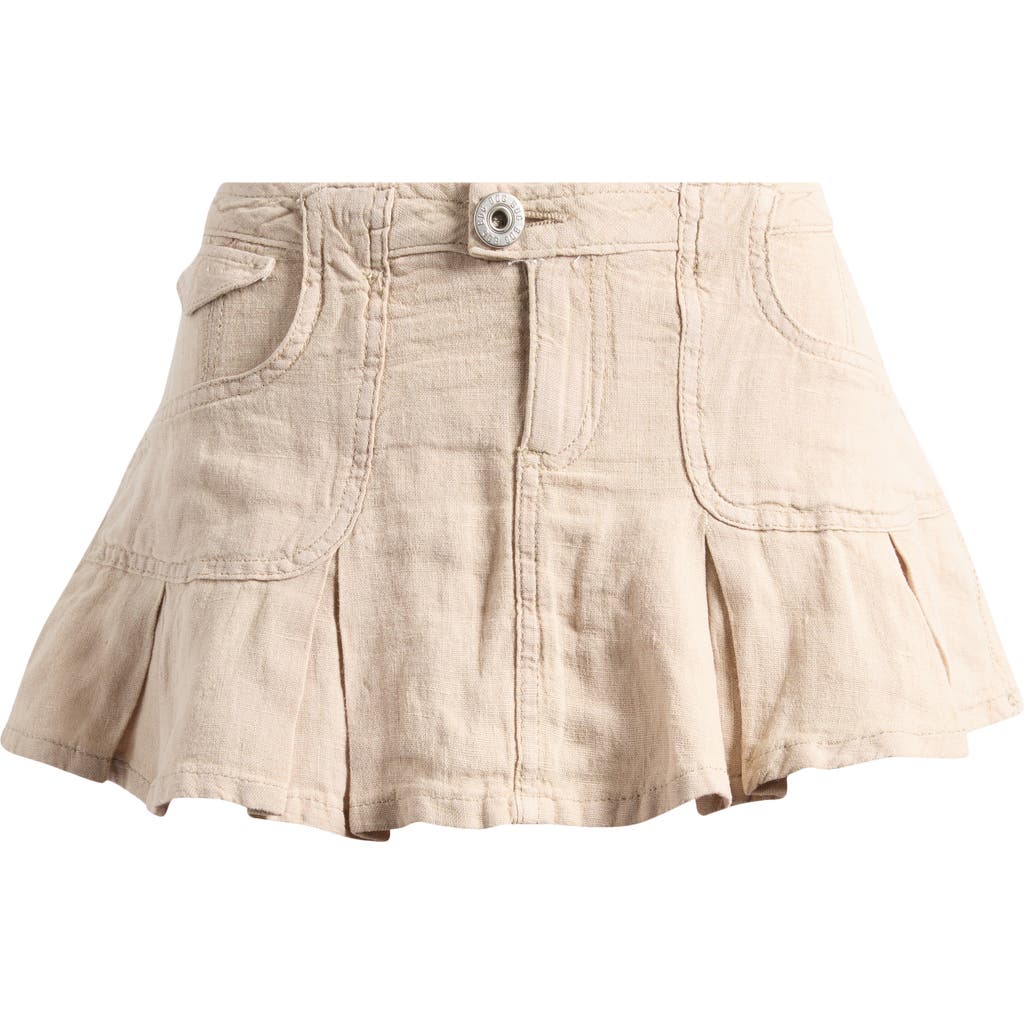 BDG URBAN OUTFITTERS BDG URBAN OUTFITTERS RUBY PLEATED LINEN SKORT