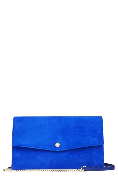 Layla Suede Envelope Flap Clutch