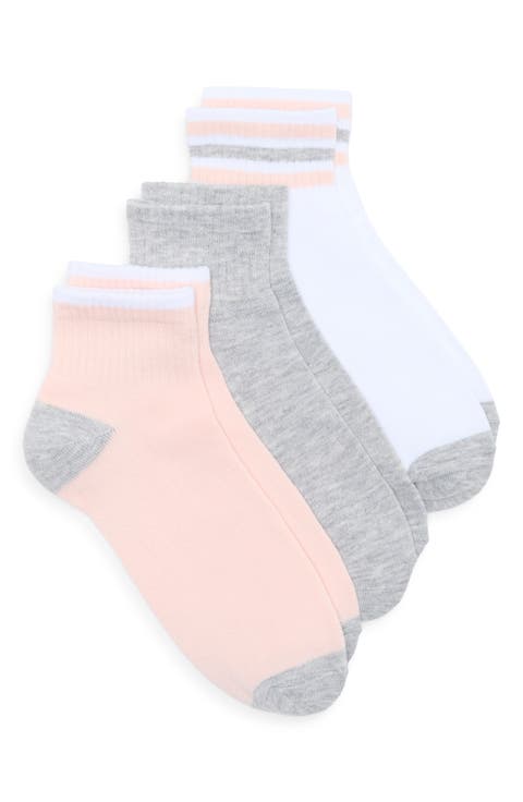 3-Pack Athleisure Varsity Ankle Socks