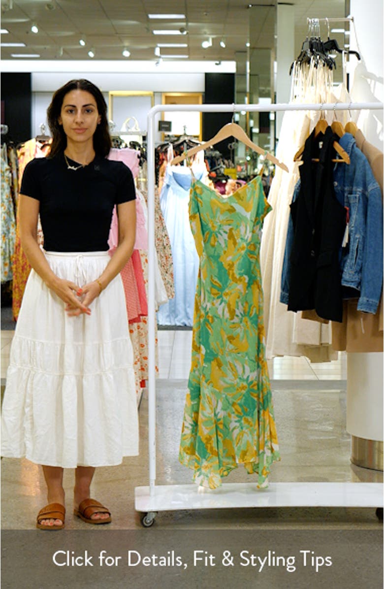 Asymmetric Ruffle Hem Midi Dress, sales video thumbnail