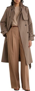 Reiss Azura Trench Coat with Removable Quilted Hood