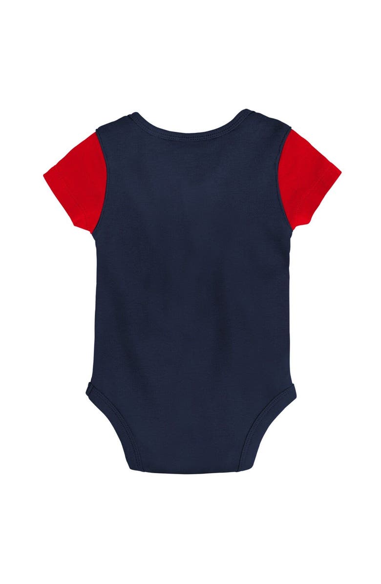 Outerstuff Newborn & Infant Navy/Red Minnesota Twins Little Champ Three-Pack Bodysuit Bib & Booties Set, Alternate, color, Navy