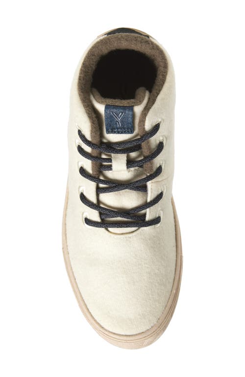 Yy Nation Alto Water Resistant Wool Blend High Top Sneaker In Off White/natural