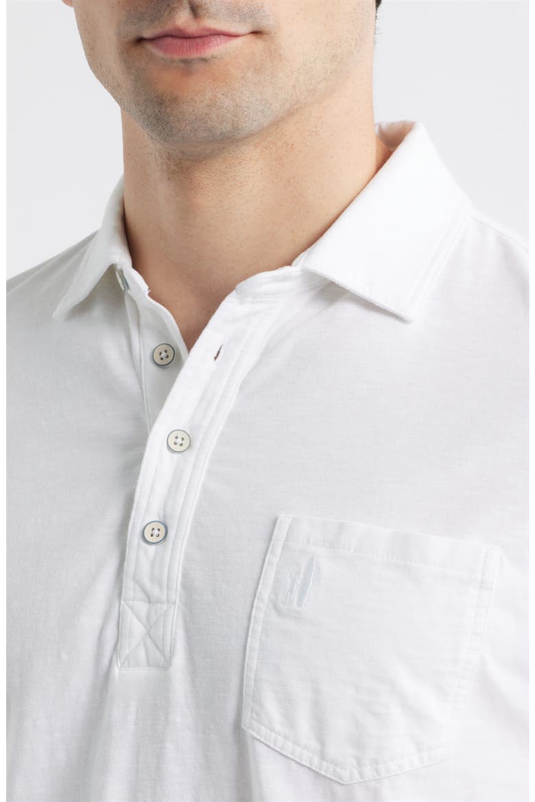 Coastal Wash Long Sleeve Pocket Polo, Alternate, color, WHITE