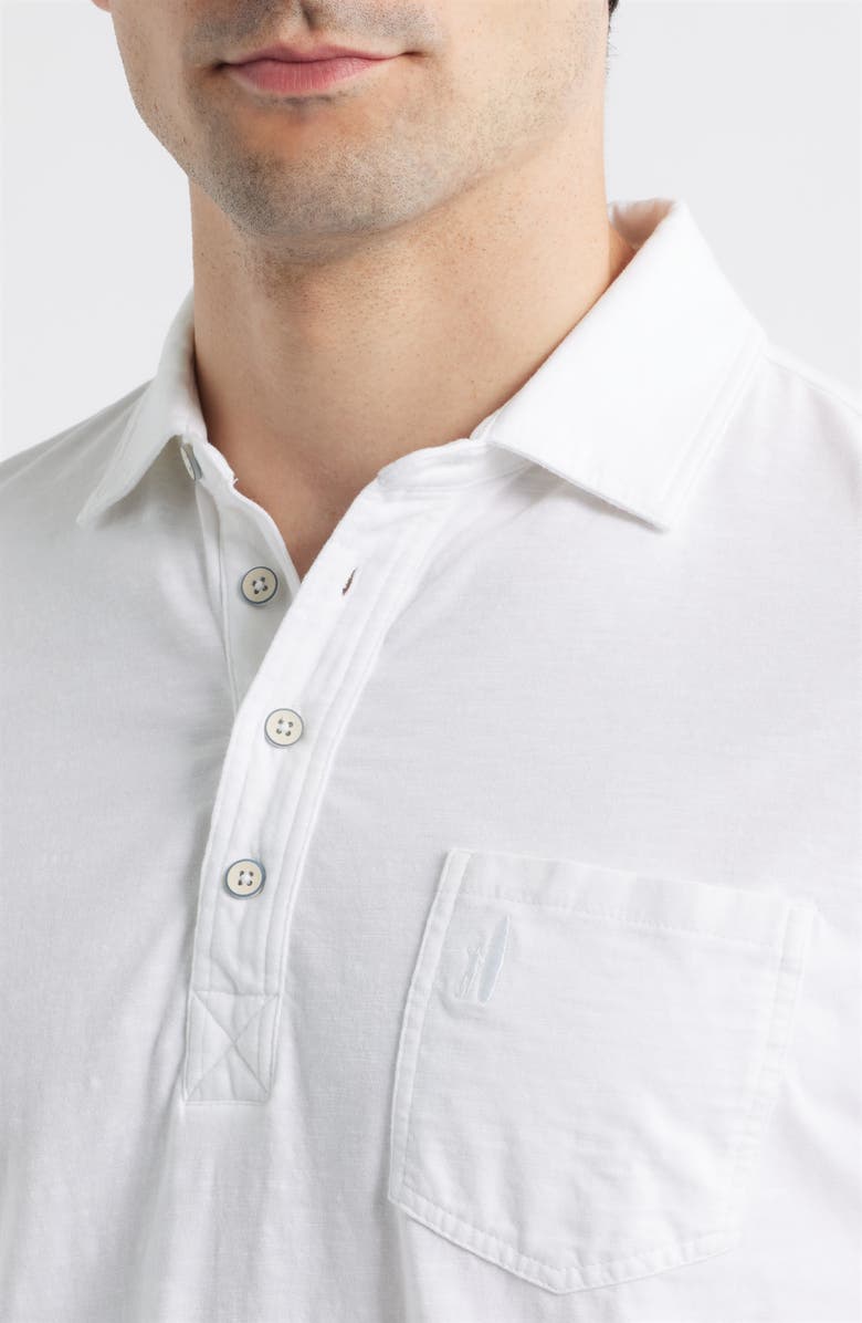 johnnie-O Coastal Wash Long Sleeve Pocket Polo, Alternate, color, White