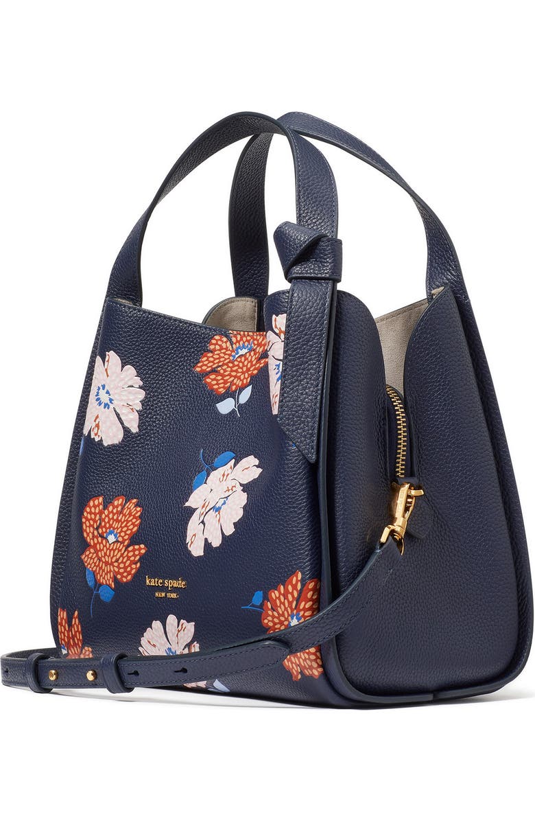 Kate Spade New York knott dotty floral embossed leather satchel, Alternate, color,