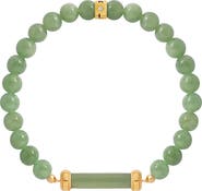 Karma and Luck Jade Serenity Beaded Gold Plated Women's Bracelet - Eternal Dawn