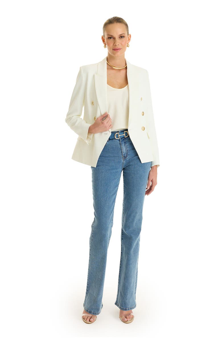 The Noli Shop Sasha Double Breasted Blazer, Alternate, color, White