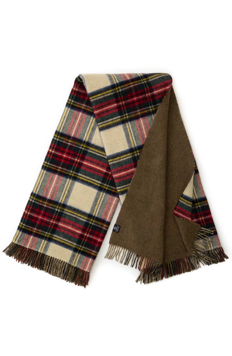 Prince of Scots Double Merino Wool Reversible Throw, Alternate, color, Antique Dress Stewart