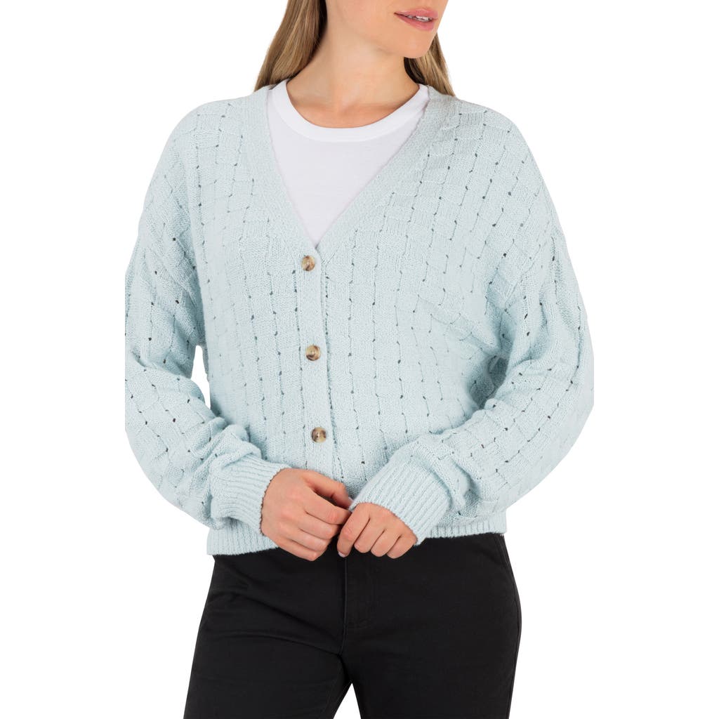 Hurley Pioneer Open Stitch Cardigan In Blue