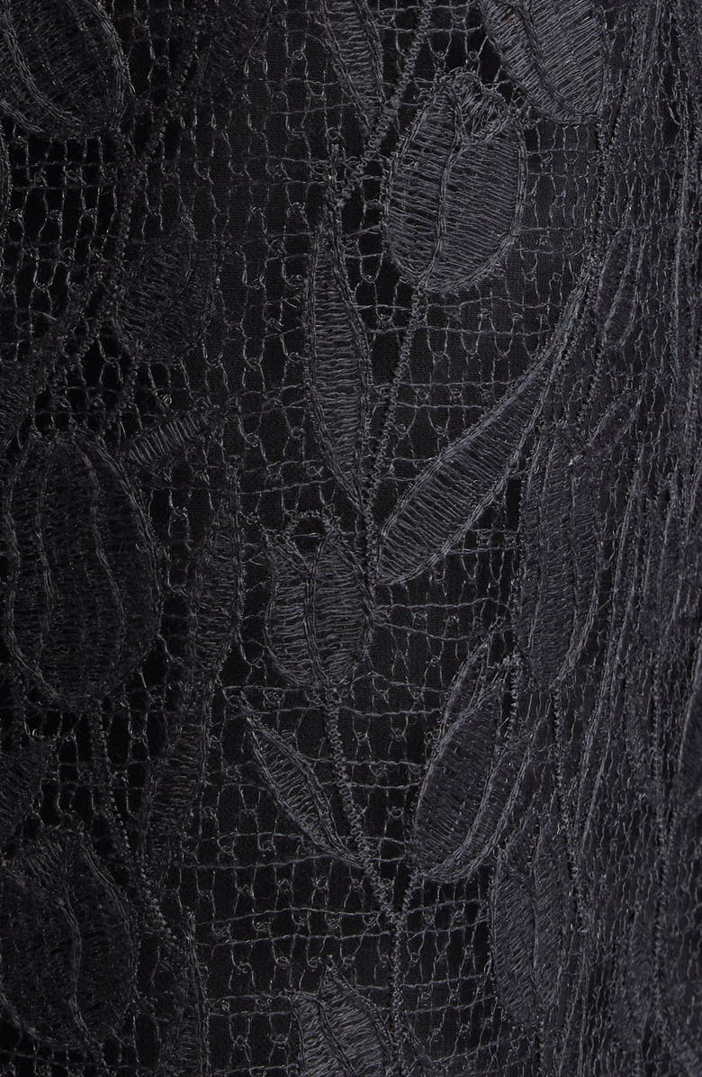 Lela Rose Floral Lace Flared Skirt, Alternate, color,