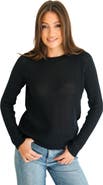 Paneros Clothing Sloane Openwork Cotton Crewneck Sweater