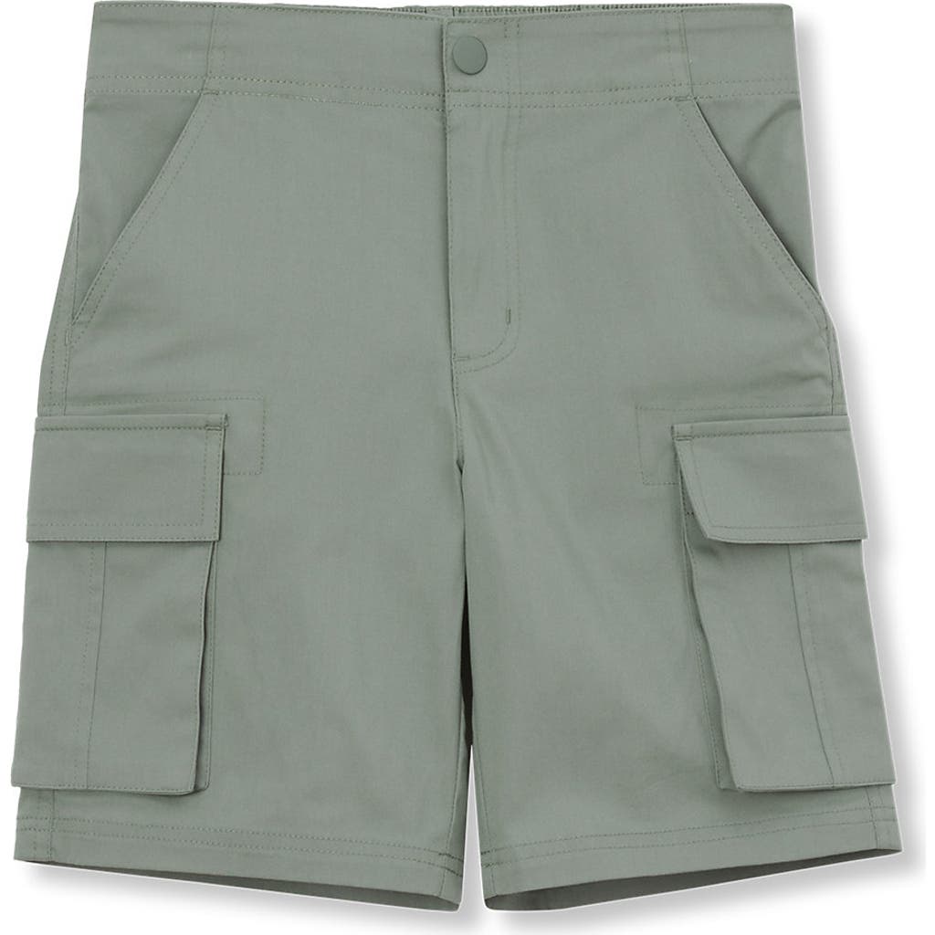 Lands' End Boys Stretch Canvas Utility Cargo Shorts In Lily Pad