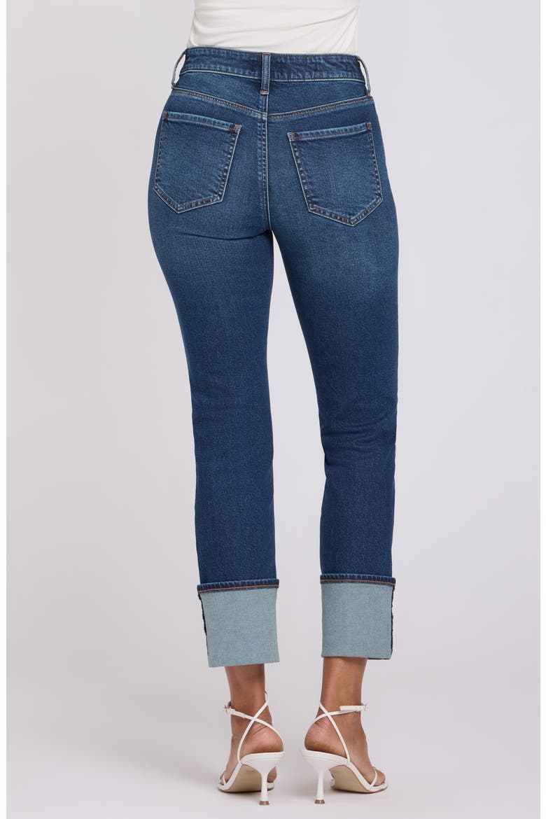 Marilyn Cuffed Pintuck Straight Leg Jeans, Alternate, color, SUNSET VILLA