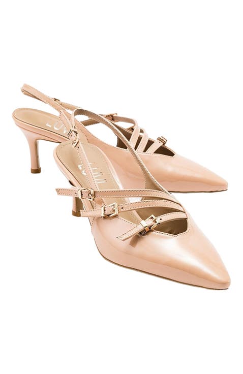 Magra Pointed-Toe Slingback Stiletto
